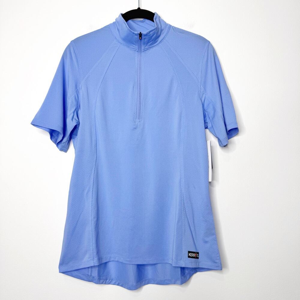 Kerrits Ice Fil Lite Riding Shirt NWT Short Sleeve Sun Wisteria Blue Medium